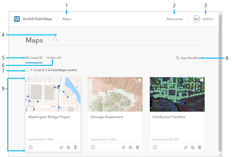 Maps page
